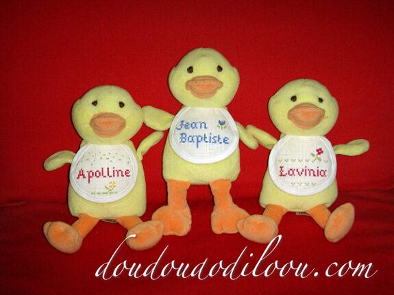 doudoudodiloou.com - canetons pour Apolline, Jean-Baptiste et Lavinia