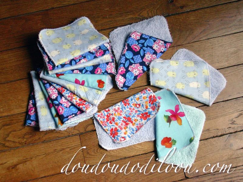 doudoudodiloou.com - lingettes débarbouillettes pour bébé