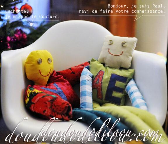 doudoudodiloou.com - Paul et Couture confortablement installés dans un Eames rocking chair 