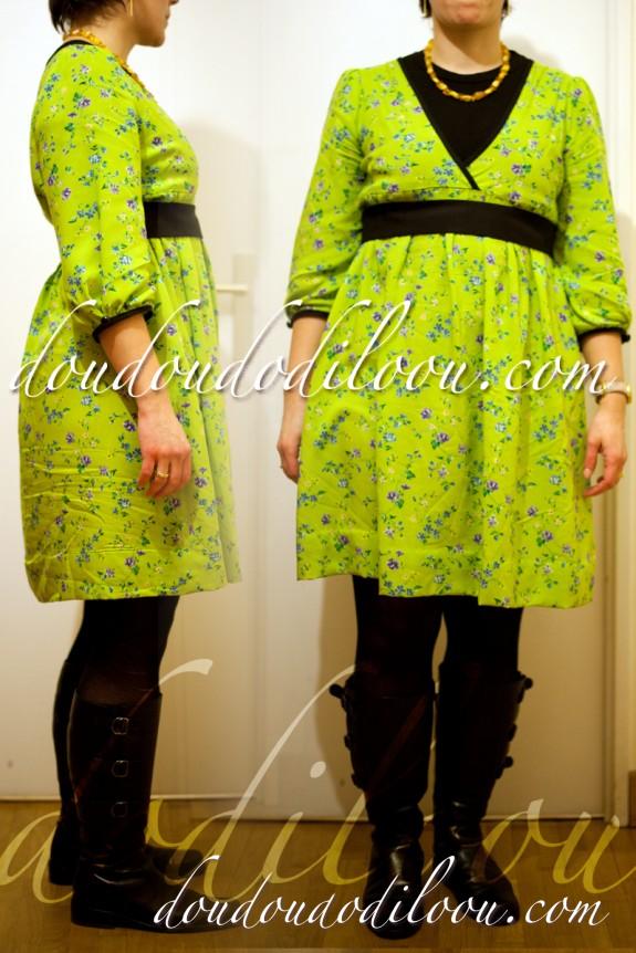 robe japancouture tuniques robes etc modèle M - de face et de profil robe japancouture tuniques robes etc modèle M - de face et de profil