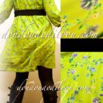 Robe verte a fleurs – japan couture