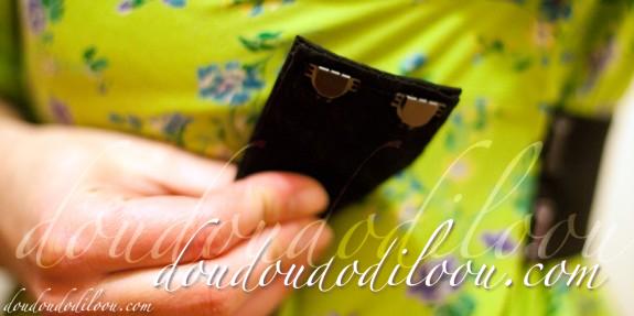 robe japancouture tuniques robes etc modèle M - detail de l'attache robe japancouture tuniques robes etc modèle M - detail de l'attache