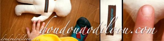 Poupée de tissu doudoudodiloou Poupée de tissu doudoudodiloou