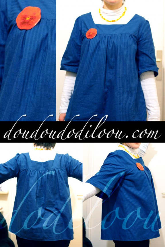 Petit haut modèle R TuniquesRobesEtc CarnetsDeCouture JapanCouture de dos et de face Petit haut modèle R TuniquesRobesEtc CarnetsDeCouture JapanCouture de dos et de face