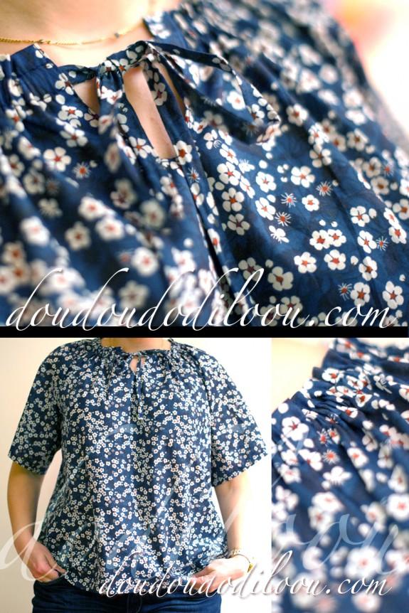 Carnets Coutures Ma Petite Garde-Robe Modèle P Tissu Liberty Mitsi doudoudodiloou