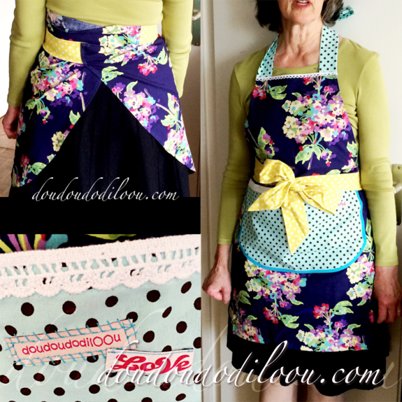 un joli tablier rétro et fleuri pour ma mère
