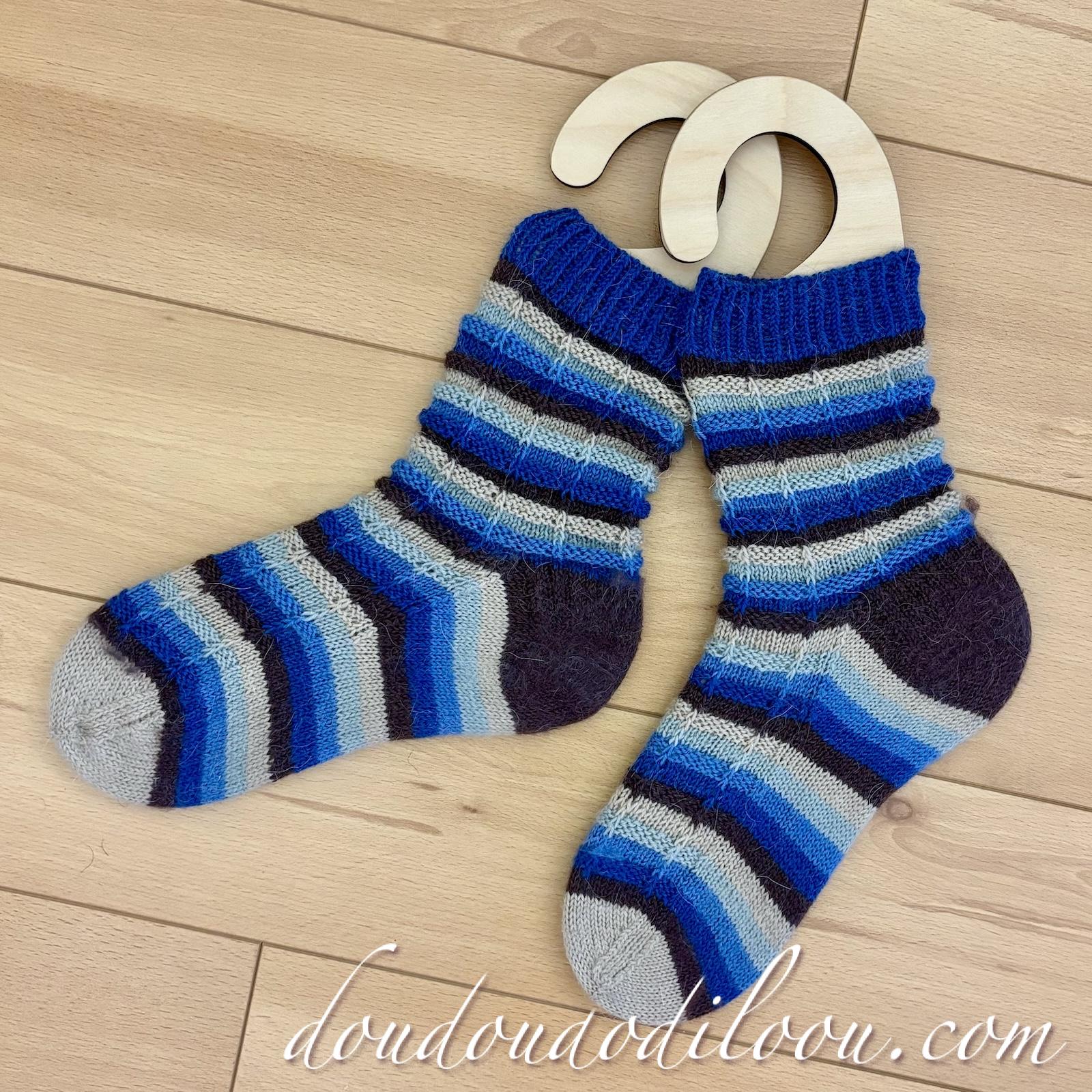 Chaussettes Panache d’Emma Ducher bleues